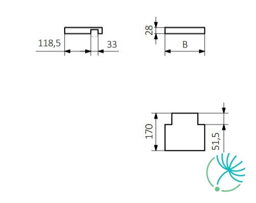 Holzablage für Terma Easy Heizkörper, Handtuchstang, 3 Holzarten